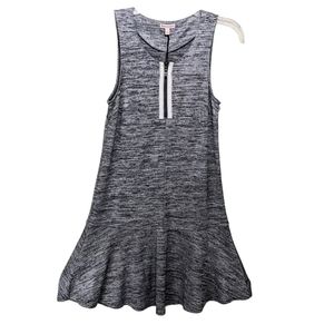 NWT Juicy Couture Zip Shift Dress XS Gray Sleeveless Swing 90s Y2K Grunge #7000